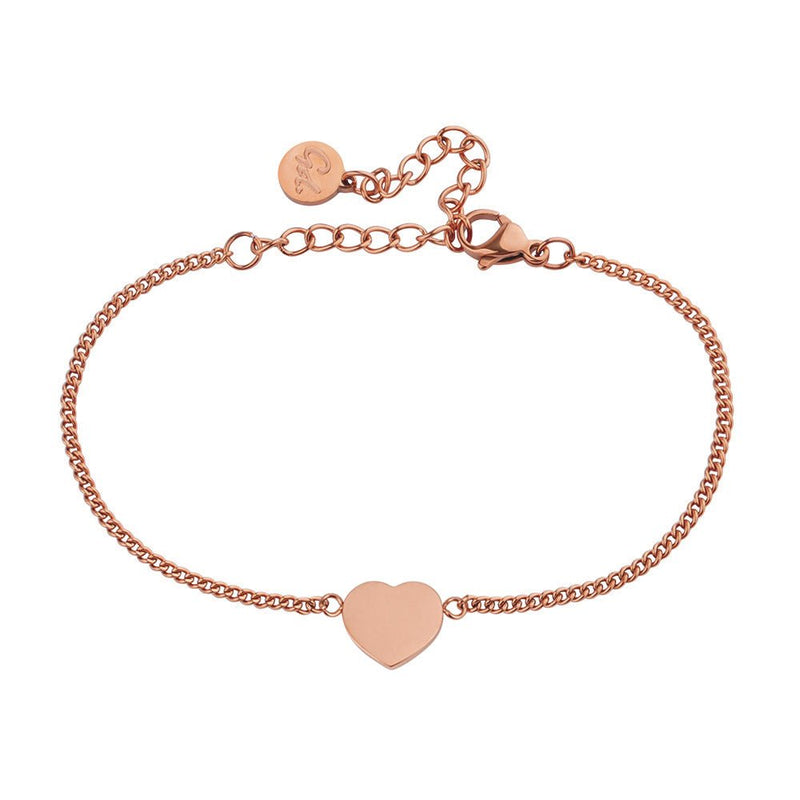 Armband Herz für Damen | Verstellbare 15,5 - 20,5 cm Herzchen Armkette - GOOD.designs
