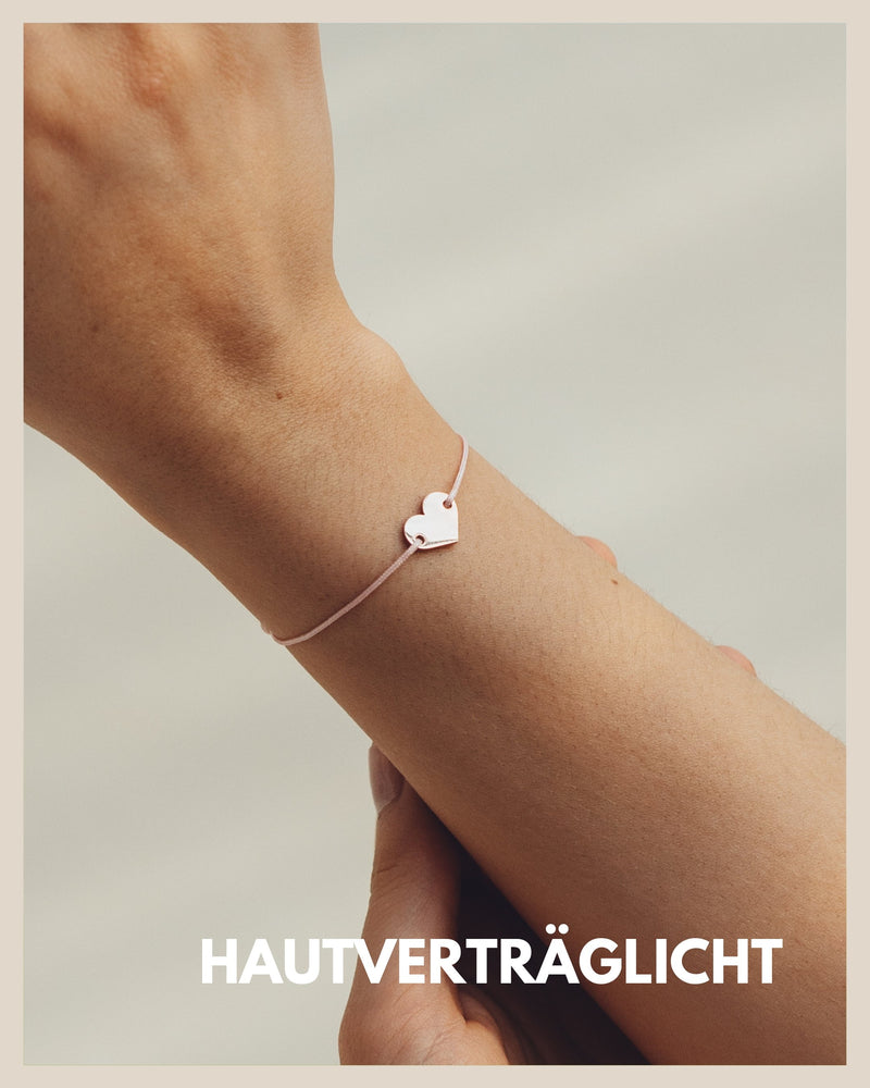 Freundschaftsarmband für 2 mit Herz Armband in 18K Rosegold - GOOD.designs