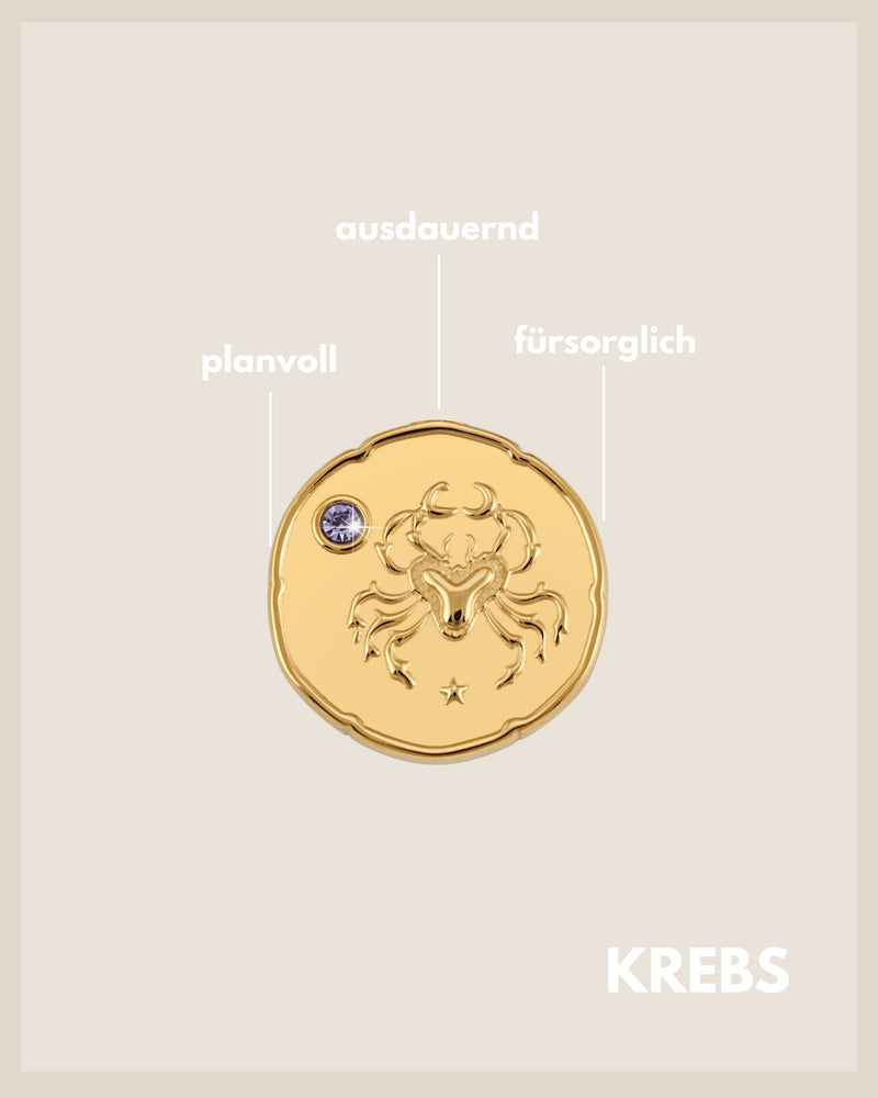 Sternzeichen Kette Gold mit Geburtsstein für Damen - GOOD.designs